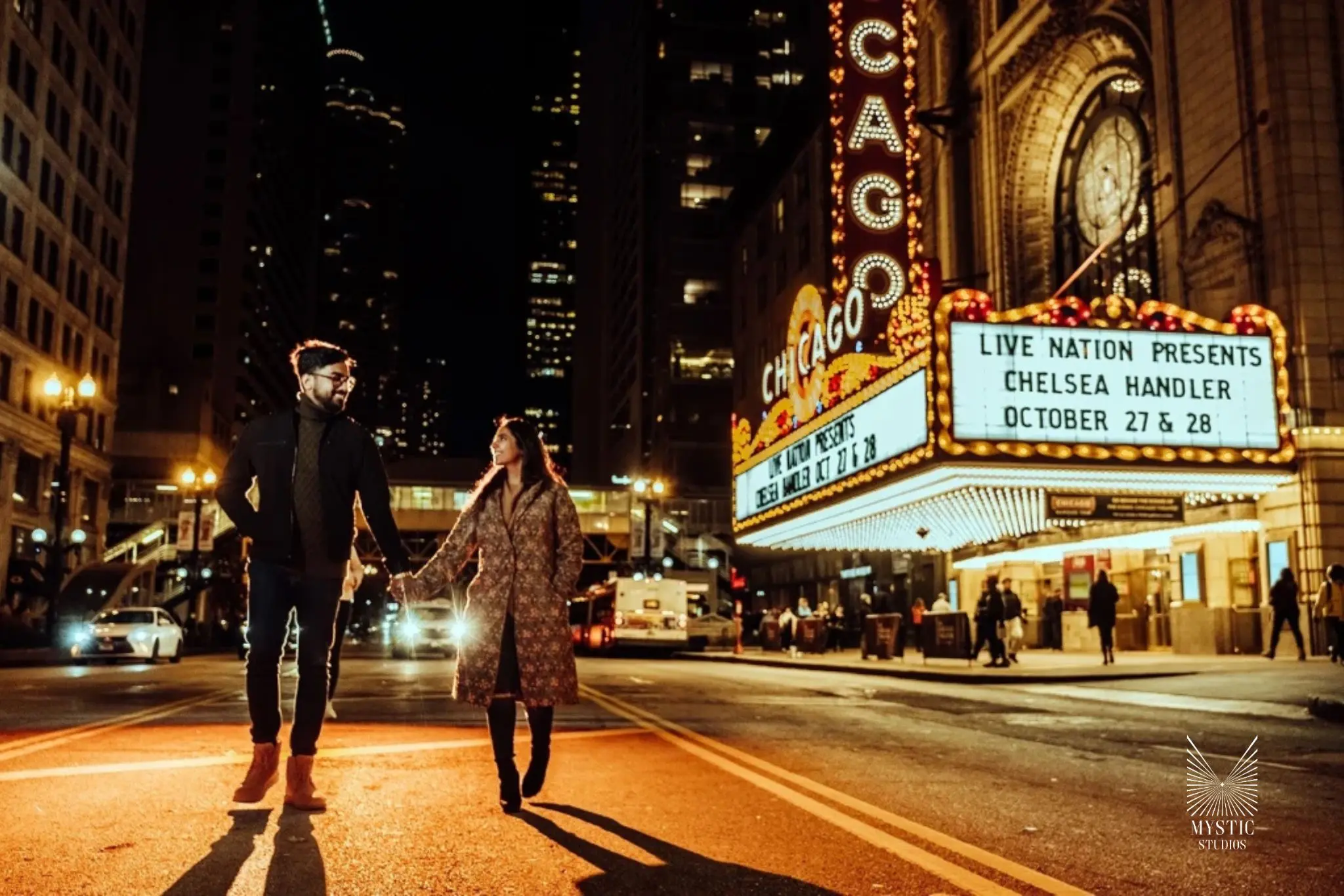 couple pre-wedding photoshoot in chicago by couple's favourite wedding photographer Mystic studios